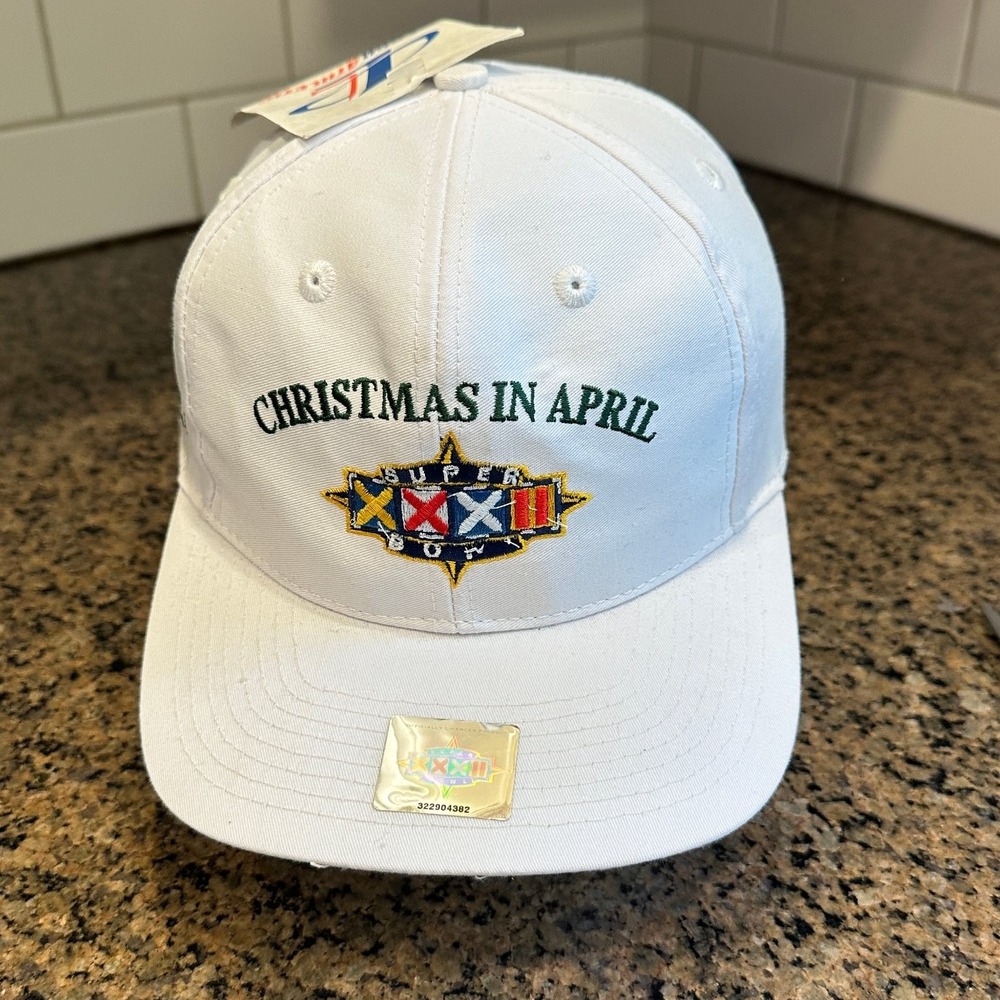 Super Bowl XXVIII Logo Athletic Christmas In April Vintage 90s Snapback Hat New